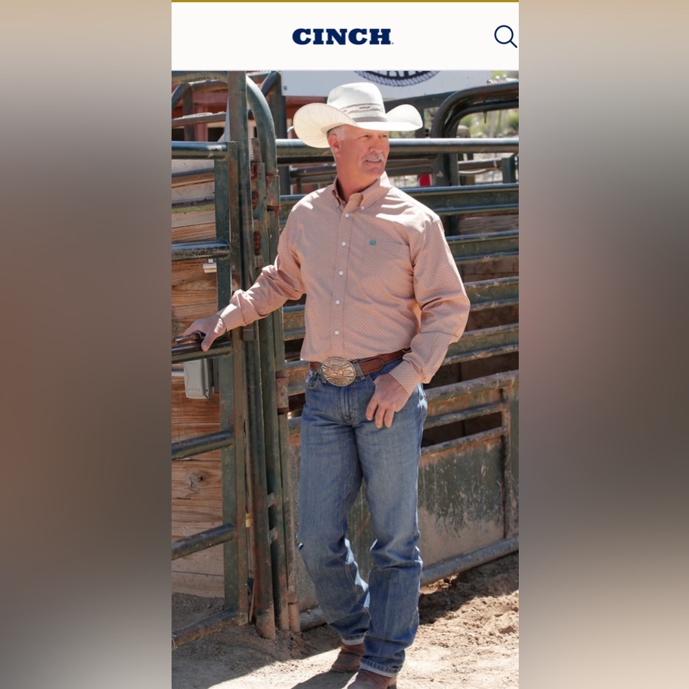 Cinch Men's Straight Blue Jeans 33 x 34 - Picture 5 of 11